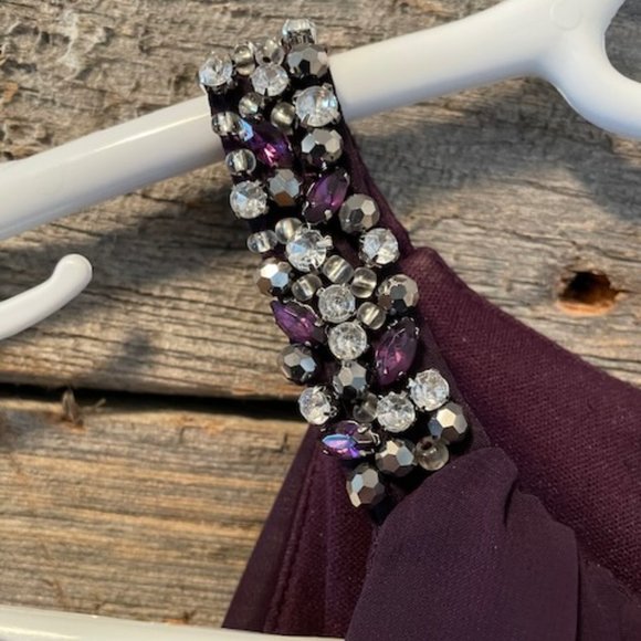 Eliza J Beaded Chiffon Halter Dress - Picture 3 of 5